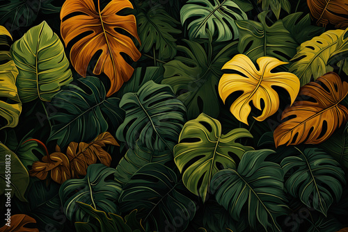 Dense foliage and leaves creating a vibrant and fresh background