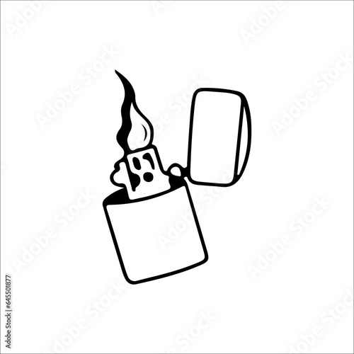 vector illustration of old school lighters