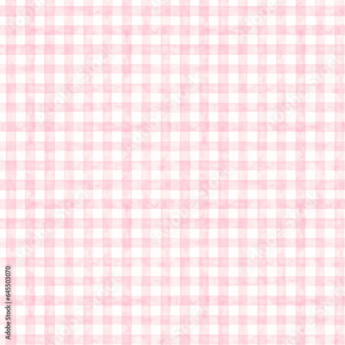 Red checked watercolor pattern. Fabric background.
