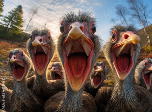 A group of turkeys © cherezoff
