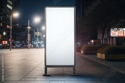 Blank billboard mockup template. Vertical billboard template for product display mockup