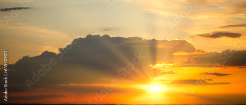 Colorful Horizon  Evening Sky s Enchanting Sunset