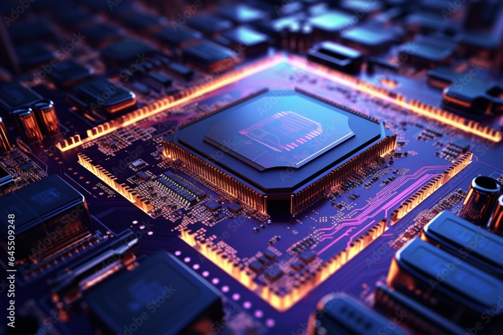 electronic circuit board with processor electronic circuit board with processor