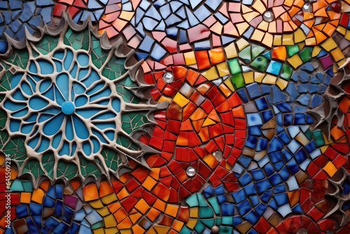 Mosaic pattern with colorful tiles