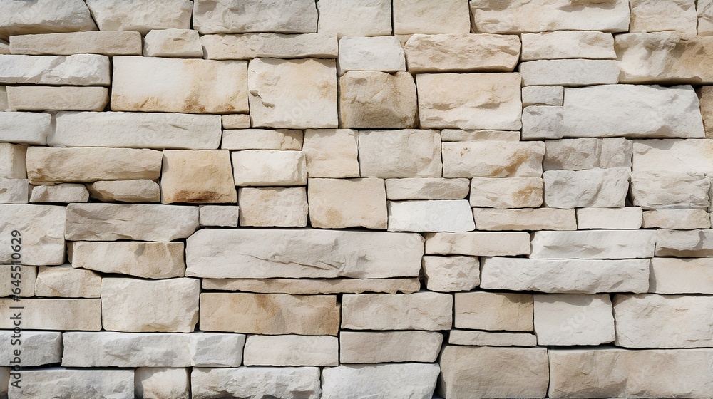 Cream and white rock wall texture background. stonework flooring interior rock old pattern design. generative AI Cream and white rock wall texture background. stonework flooring interior rock old pattern design. generative AI