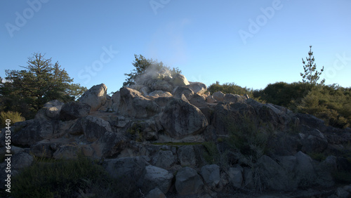 Geothermal Activity in Kuirau Park, Rotorua, New Zealand photo