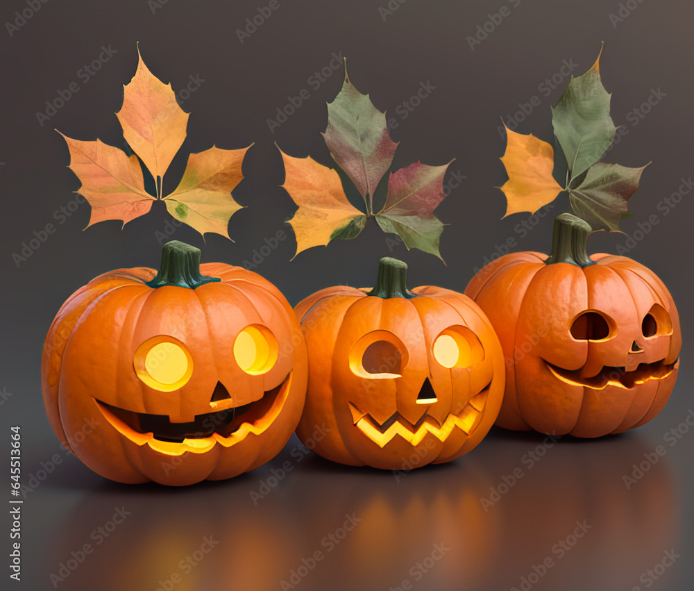Pumpkins beauties celebrating Halloween Pumpkins beauties celebrating Halloween