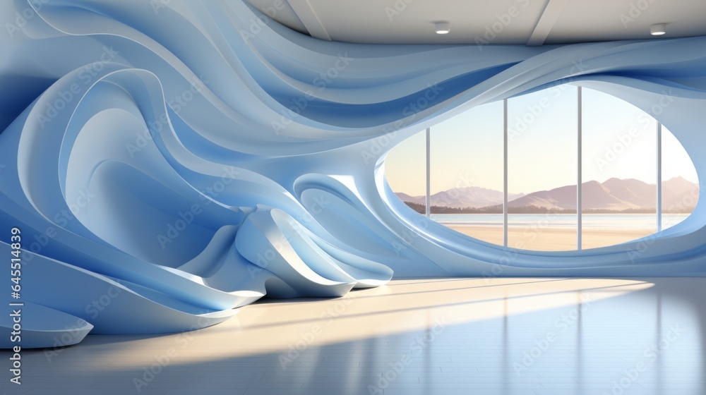 Fototapeta premium Luminous Visions: Illuminating the Future of Interior Design and Architecture with Cutting-Edge Digital Technology, generative AI