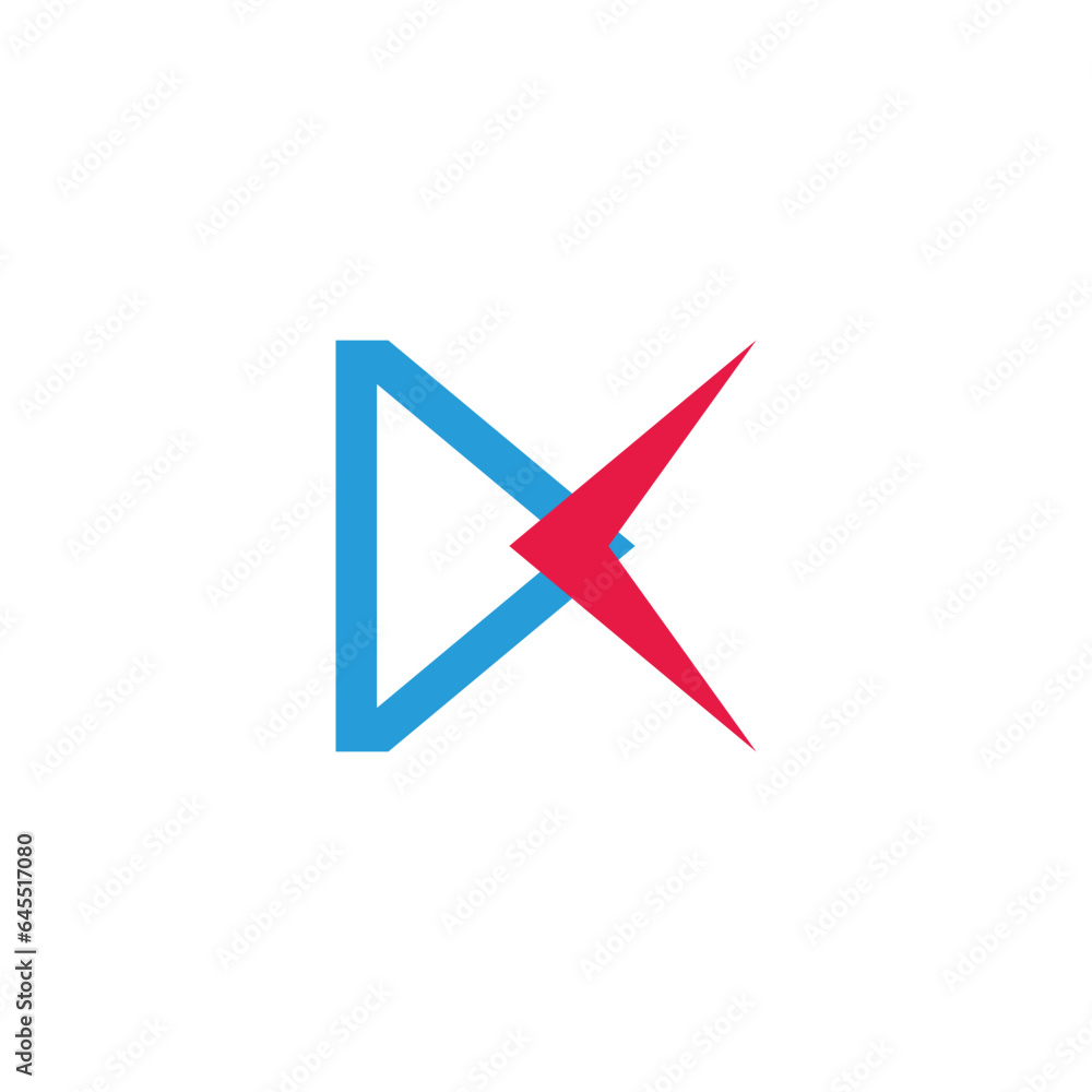 letter dk simple triangle arrow logo vector letter dk simple triangle arrow logo vector