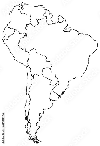 South America map illustration. vector file
