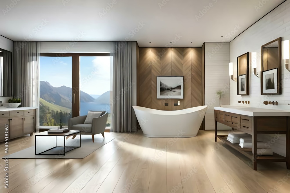 Obraz premium Bathroom rustic style interior design