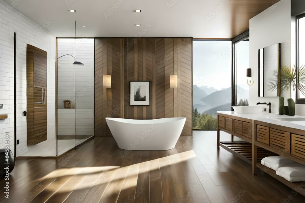 Bathroom rustic style interior design Bathroom rustic style interior design