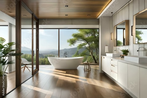 Bathroom rustic style interior design © Carlos
