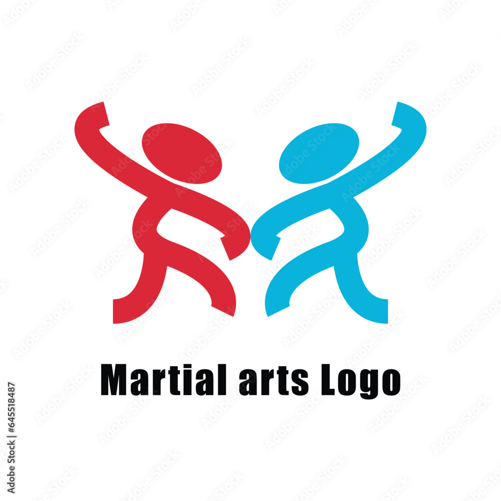 Obraz premium Silat Fighting Sports Martial Arts Logo.