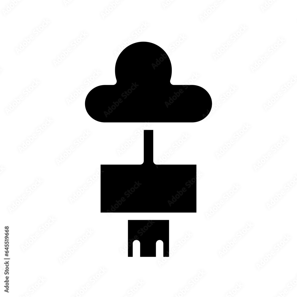 Cloud Hosting Web Icon Cloud Hosting Web Icon