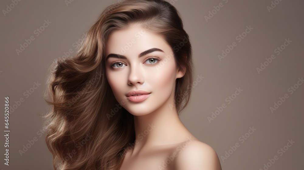 Natural, aesthetic, and portrait of a woman with beauty skincare skin isolated in transparency. Care, cosmetics, and a young female with a smooth, soft, and glowing face