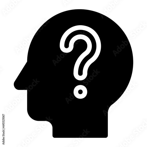 confusion glyph icon