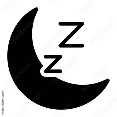 moon glyph icon