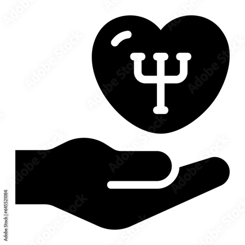 psychologist glyph icon