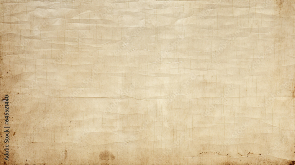 Old vintage beige parchment paper, light background, fabric pattern