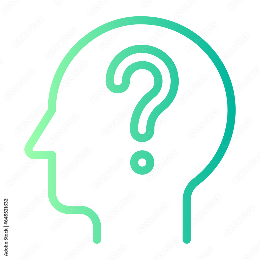 confusion gradient icon confusion gradient icon