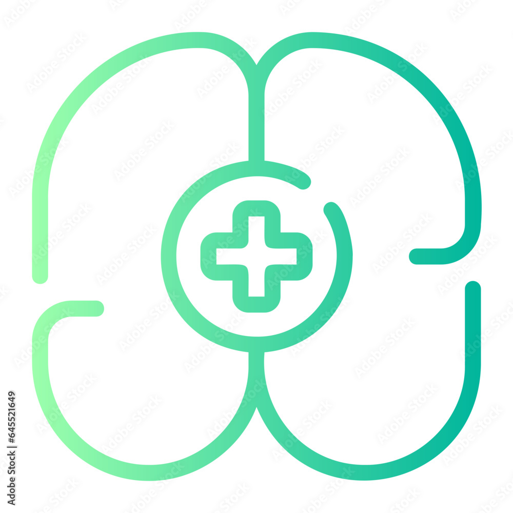brain gradient icon brain gradient icon