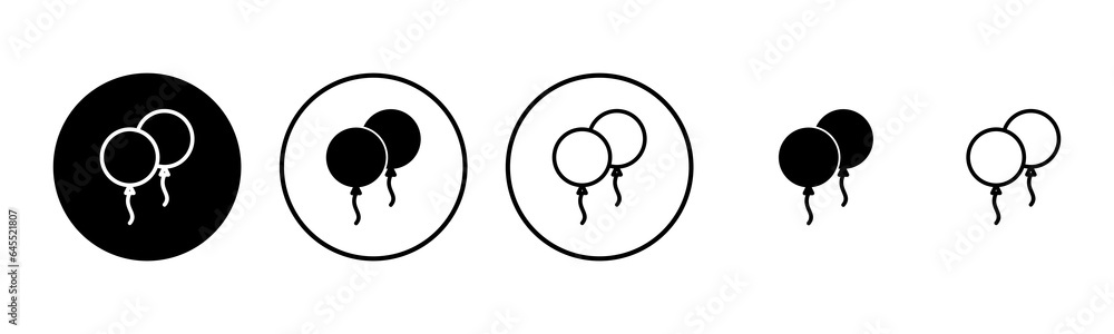 Balloon icon set illustration. Party balloon sign and symbol Balloon icon set illustration. Party balloon sign and symbol