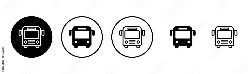 Bus icon set illustration. bus sign and symbol. transport symbol Bus icon set illustration. bus sign and symbol. transport symbol