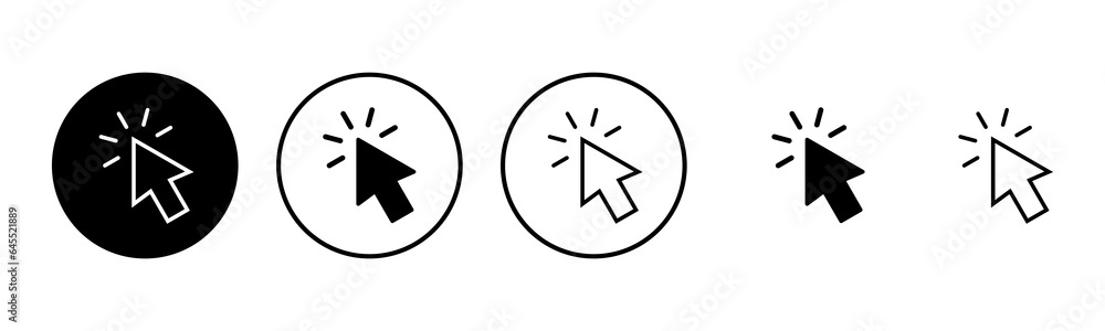 Click icon set illustration. pointer arrow sign and symbol. cursor icon Click icon set illustration. pointer arrow sign and symbol. cursor icon