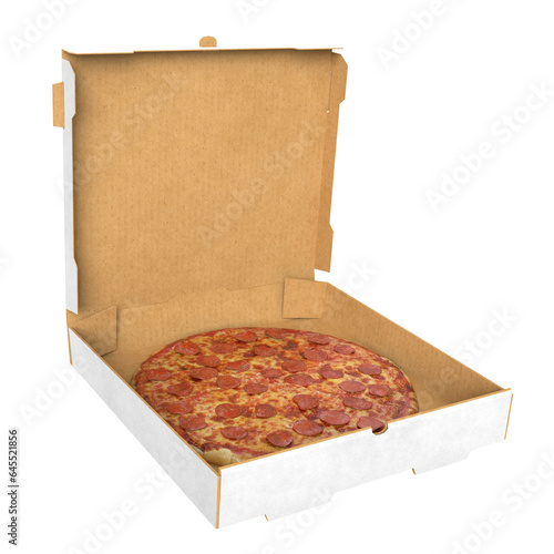 Pizza in a Box Isolated