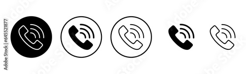 Call icon set illustration. telephone sign and symbol. phone icon. contact us