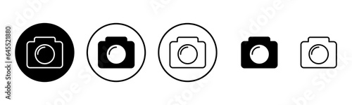 Camera icon set illustration. photo camera sign and symbol. photography icon.