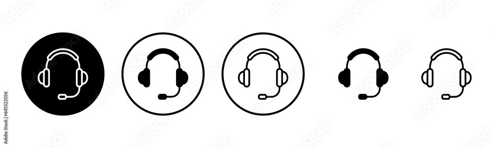 Headphone icon set illustration. Headphone sign and symbol Headphone icon set illustration. Headphone sign and symbol