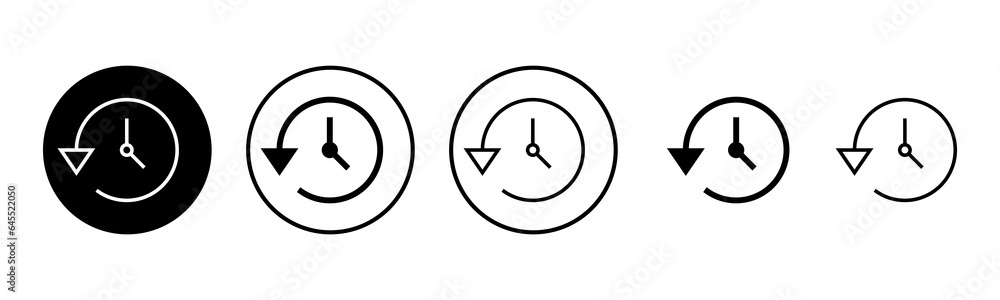 History icon set illustration. recent event history sign and symbol History icon set illustration. recent event history sign and symbol
