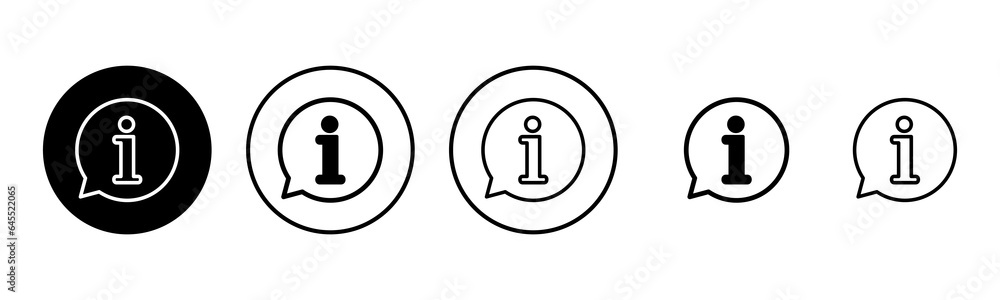 Information sign icon set illustration. about us sign and symbol. question mark icon Information sign icon set illustration. about us sign and symbol. question mark icon