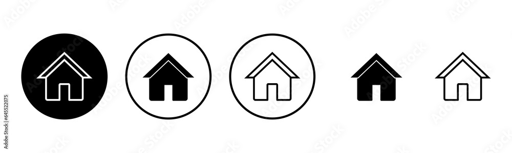 Home icon set illustration. House sign and symbol Home icon set illustration. House sign and symbol