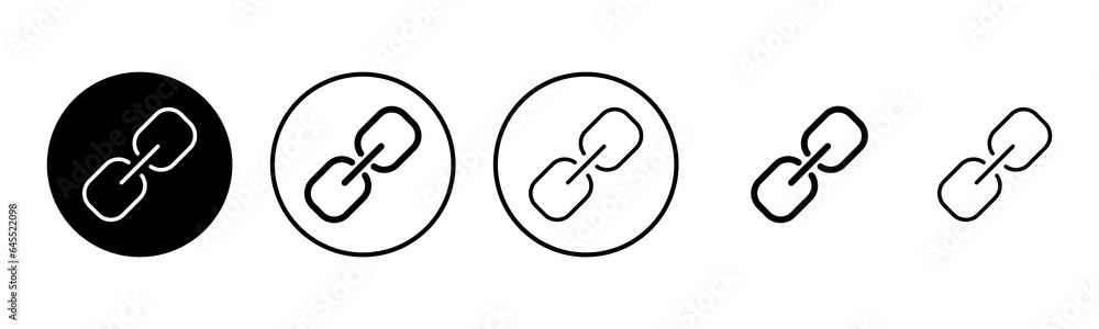 Link icon set illustration. Hyperlink chain sign and symbol Link icon set illustration. Hyperlink chain sign and symbol
