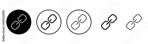 Link icon set illustration. Hyperlink chain sign and symbol