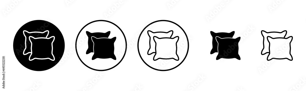 Pillow icon set illustration. Pillow sign and symbol. Comfortable fluffy pillow Pillow icon set illustration. Pillow sign and symbol. Comfortable fluffy pillow