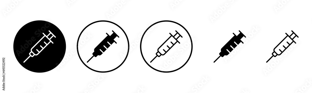 Syringe icon set illustration. injection sign and symbol. vaccine icon Syringe icon set illustration. injection sign and symbol. vaccine icon