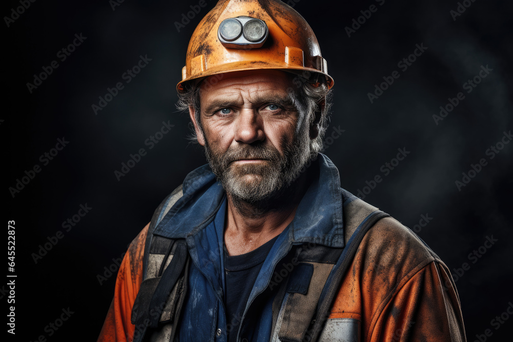 Portrait of a construction worker Portrait of a construction worker