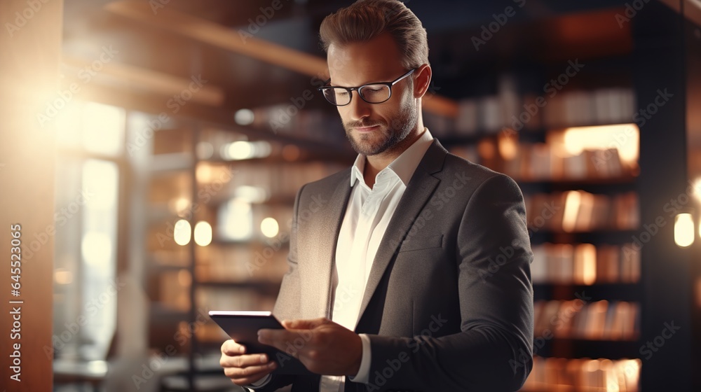 businessman using tablet computer in the office businessman using tablet computer in the office