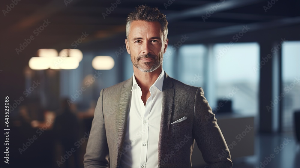portrait of a businessman standing at office portrait of a businessman standing at office