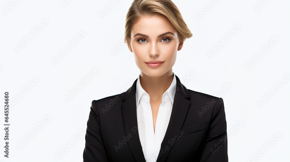portrait of a young business woman on white studio background
portrait of a young business woman on white studio background