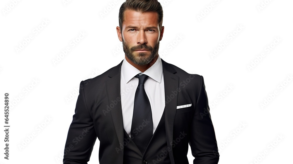 Portrait of a businessman on white background. generative ai Portrait of a businessman on white background. generative ai