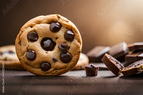 cookies witCapture the serenity of a secluded natural refuge, highlighting the interplay of light and shadow amidst lush foliage.h chocolate photo