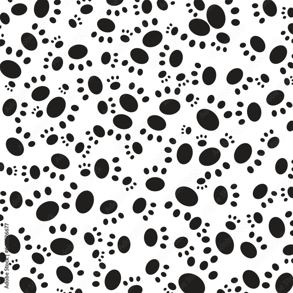 Fototapeta premium cat's footprints pattern. Random abstract background. Vector design