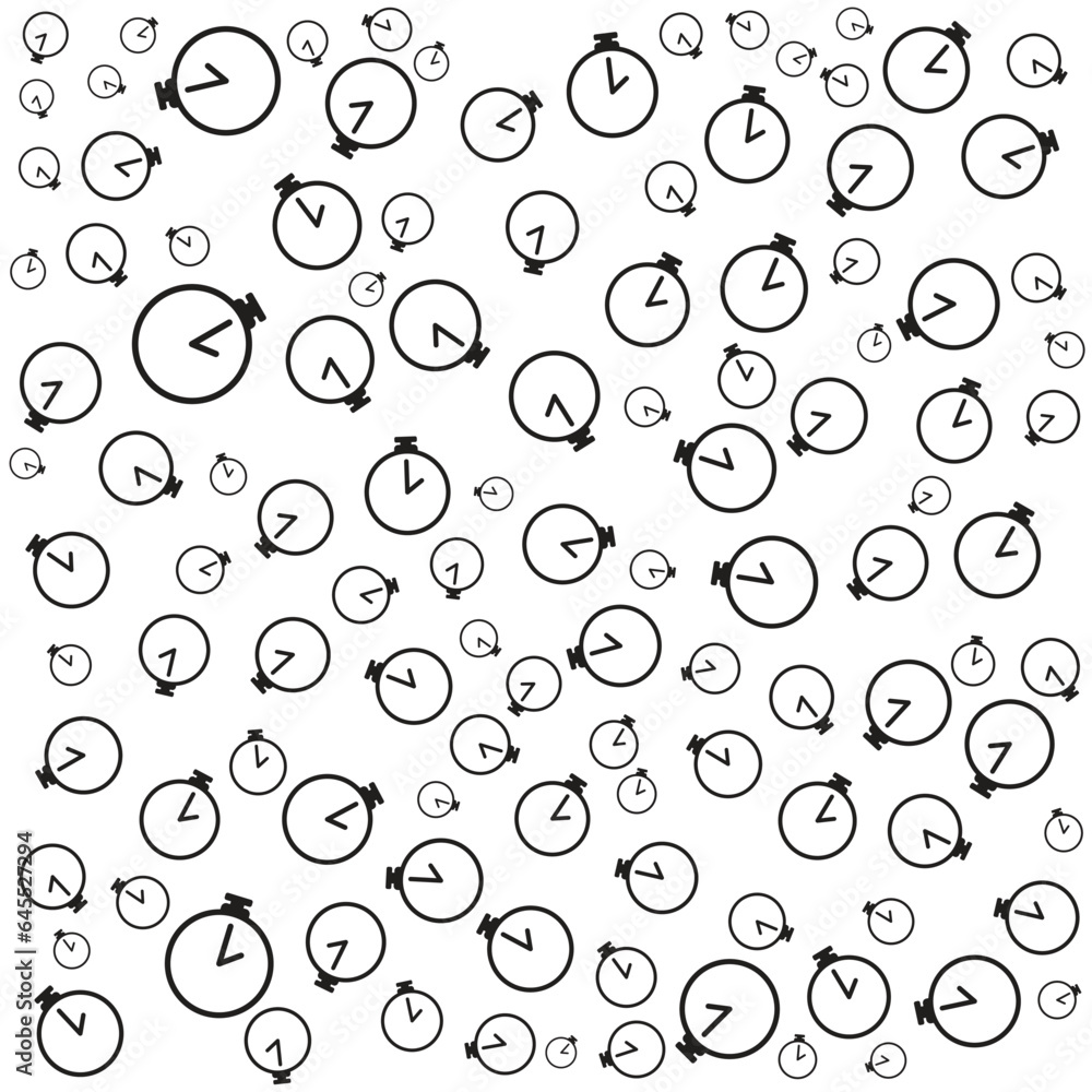 Stopwatch pattern. Random abstract background. Vector design