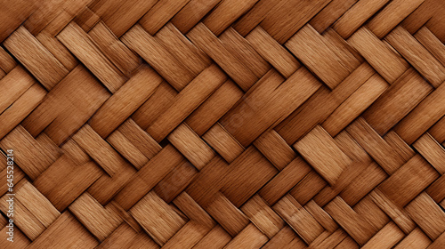 Seamless Tile - Woven Wood Strips - Generative Ai