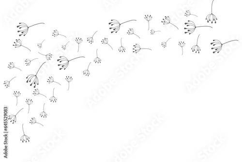 Dandelion Flower Logo Design Simple Vector Minimalist Symbol Template